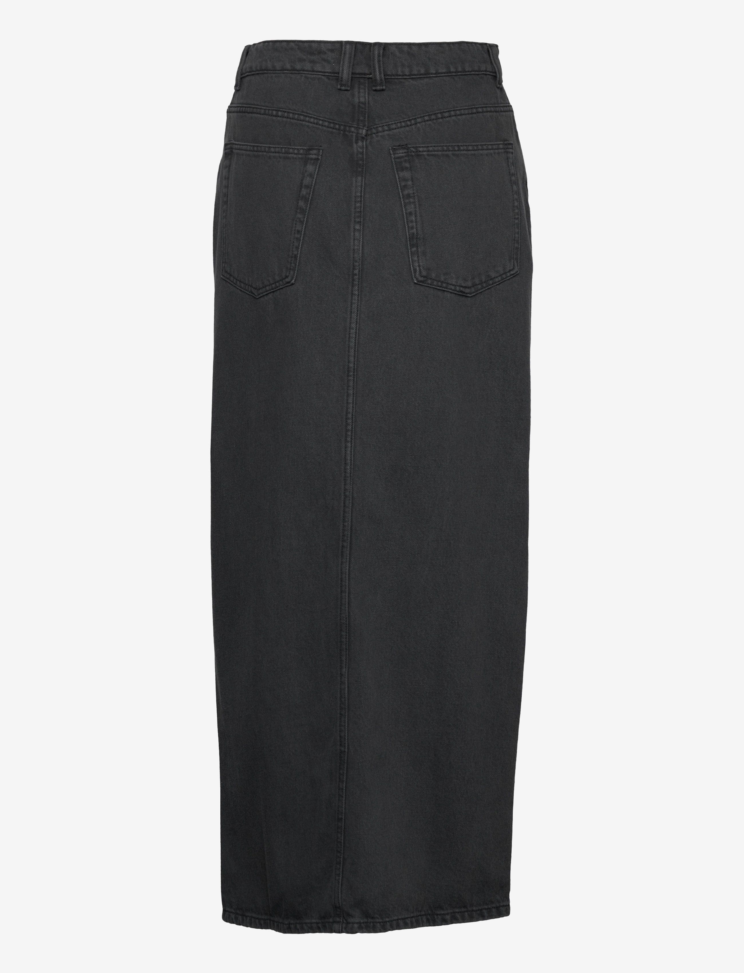 Mango - Slit denim skirt - maksiseelikud - open grey - 1