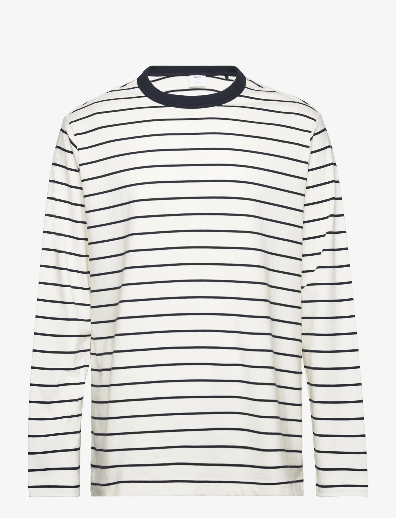 Mango - Striped long sleeves t-shirt - alhaisimmat hinnat - natural white - 0