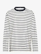 Striped long sleeves t-shirt - NATURAL WHITE