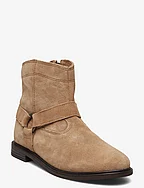 Leather ankle boots - BROWN