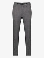 Super slim-fit Tailored check trousers - MEDIUM GREY
