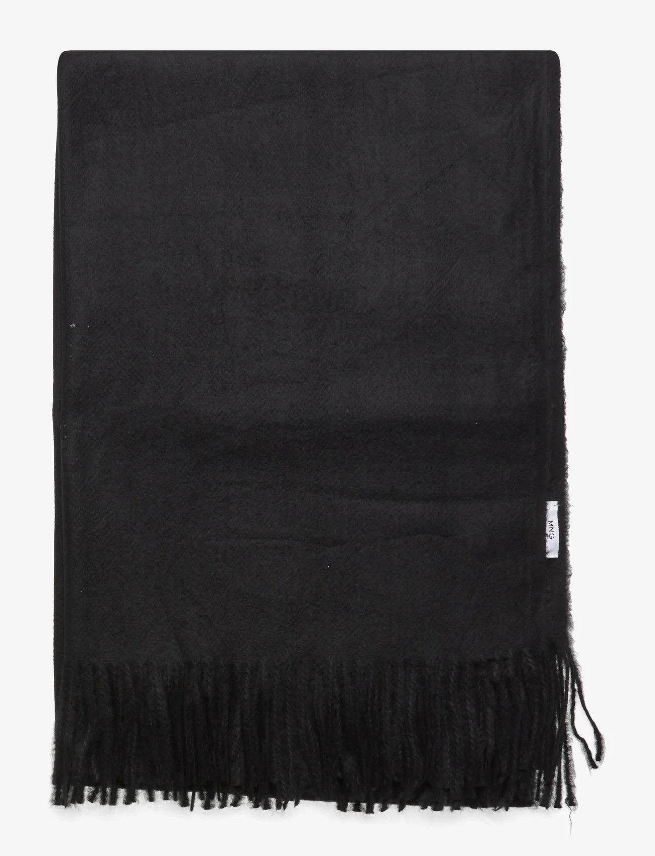 Mango - Fringed edge scarf - laveste priser - black - 1