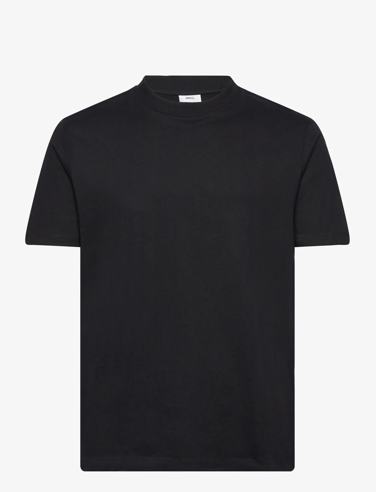 Mango - Basic 100% cotton t-shirt - lägsta priserna - black - 0