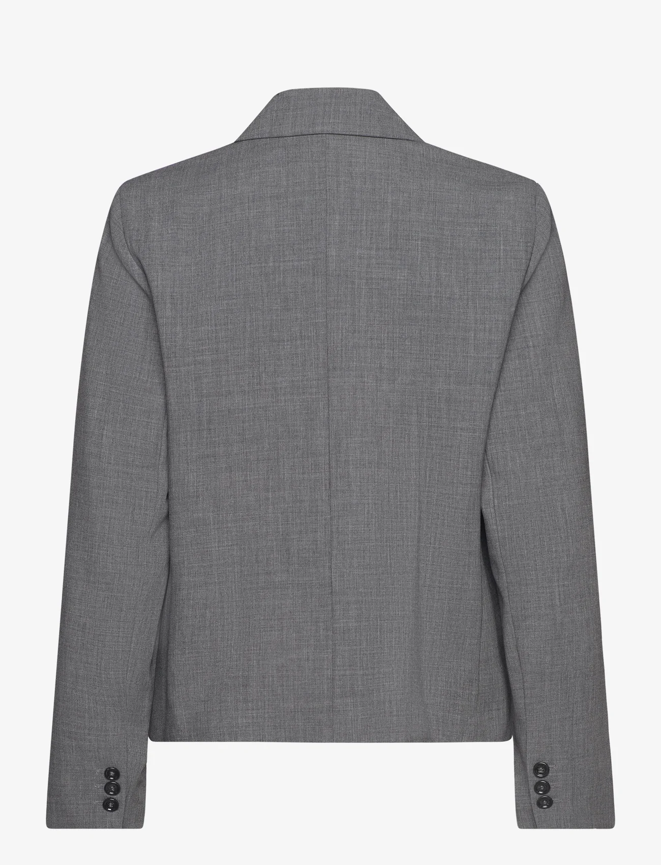 Mango - Double-breasted cropped jacket - festtøj til outletpriser - grey - 1