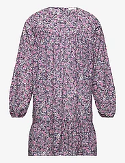 Mango - Floral print dress - långärmade vardagsklänningar - navy - 0