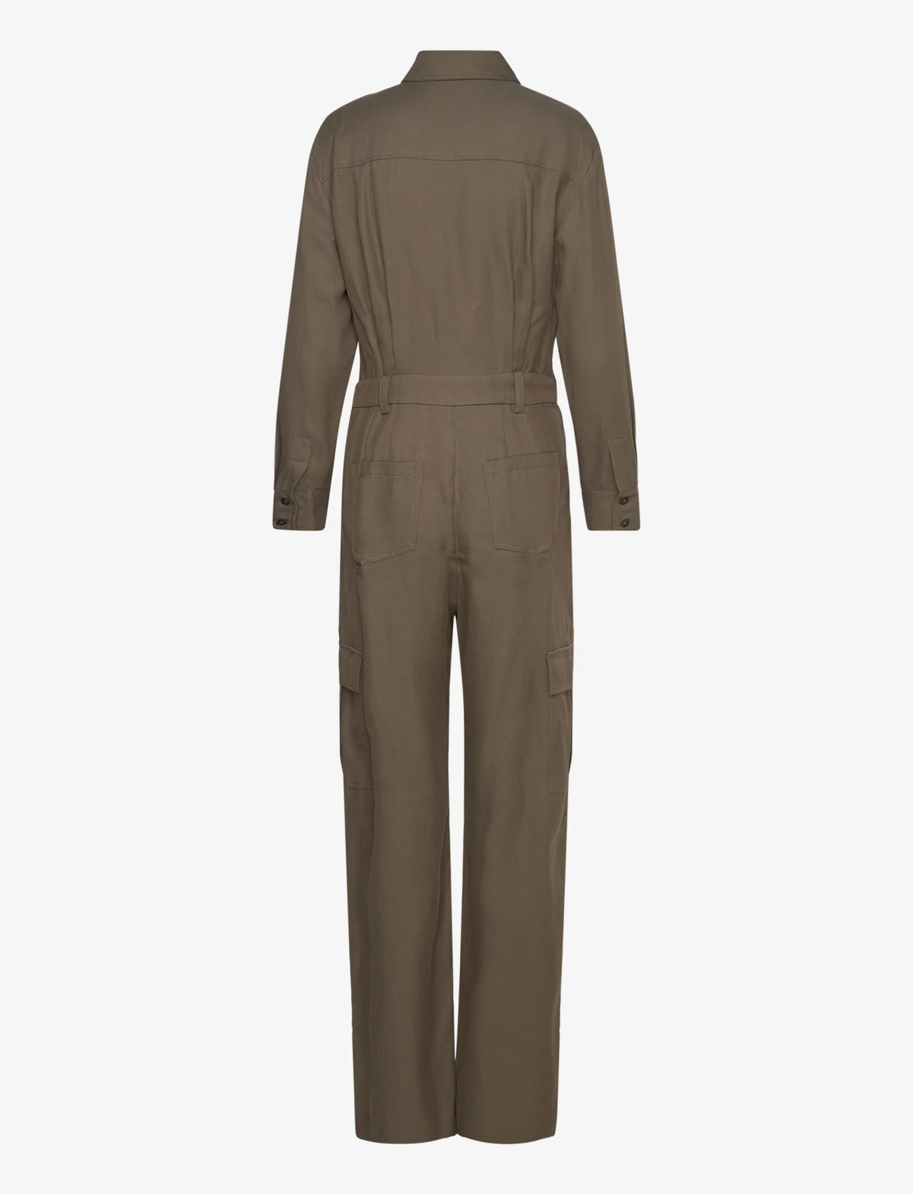 Mango - Cotton pockets jumpsuit - jumpsuits - beige - khaki - 1
