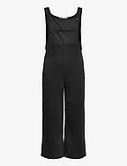 Long houndstooth dungarees - BLACK