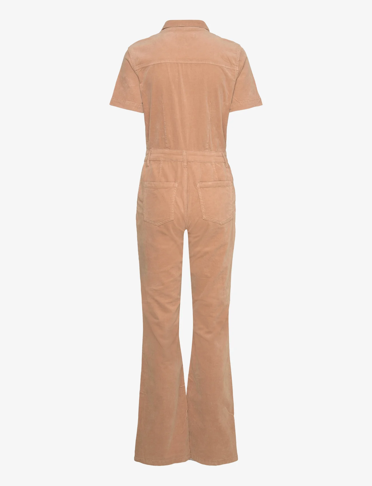 Mango - Corduroy jumpsuit with zip - kvinder - medium brown - 1