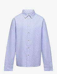 Mango - Printed cotton shirt - langermede skjorter - lt-pastel blue - 0