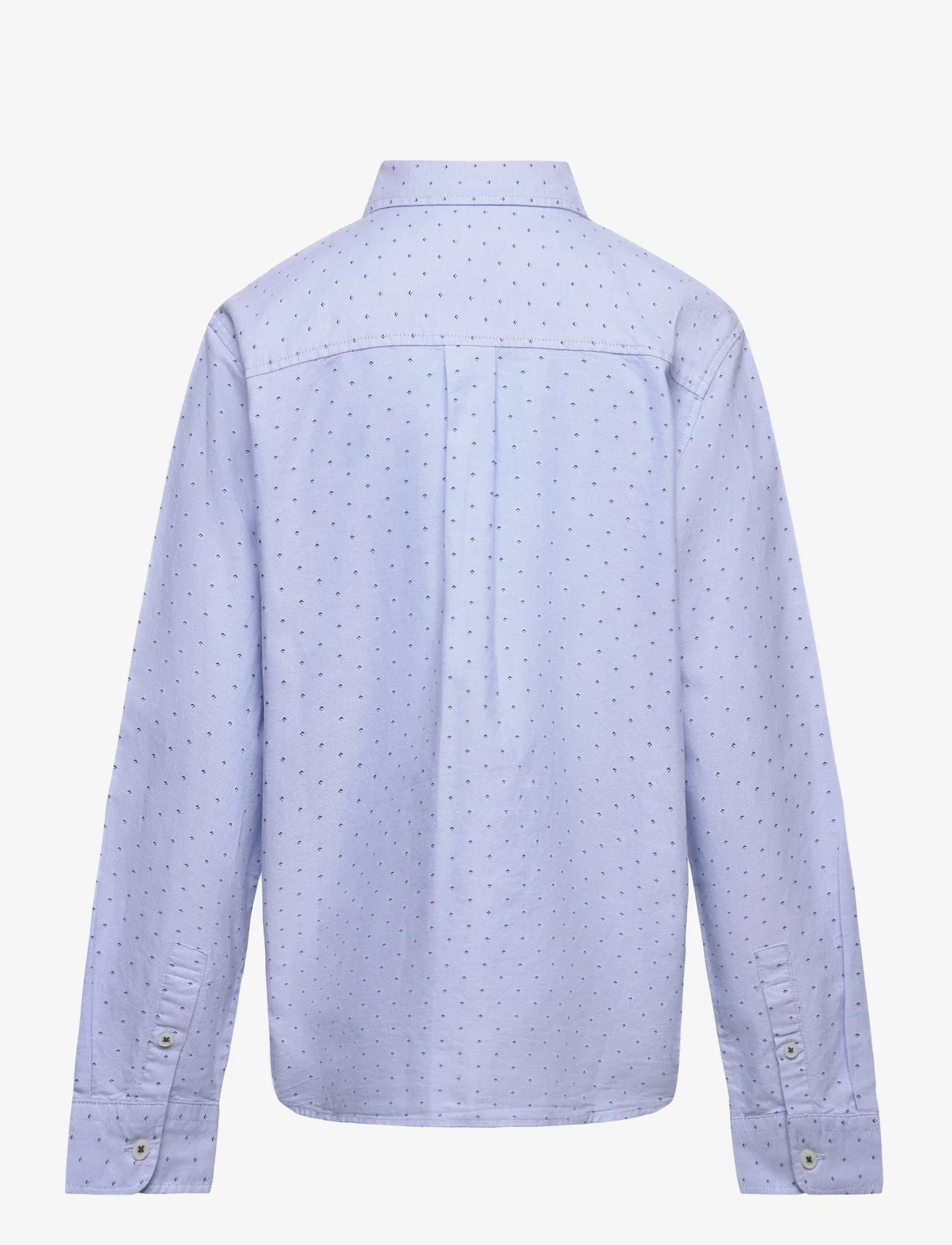 Mango - Printed cotton shirt - langermede skjorter - lt-pastel blue - 1
