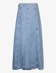 Mango - Long denim skirt with seams - midi nederdele - open blue - 1