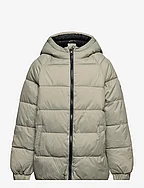 Hood quilted coat - GREEN