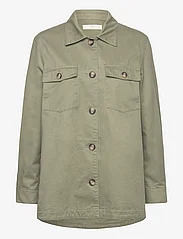 Mango - Cotton overshirt with buttons - kvinder - beige - khaki - 0