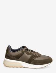 Mango - Leather mixed sneakers - lav ankel - beige - khaki - 1