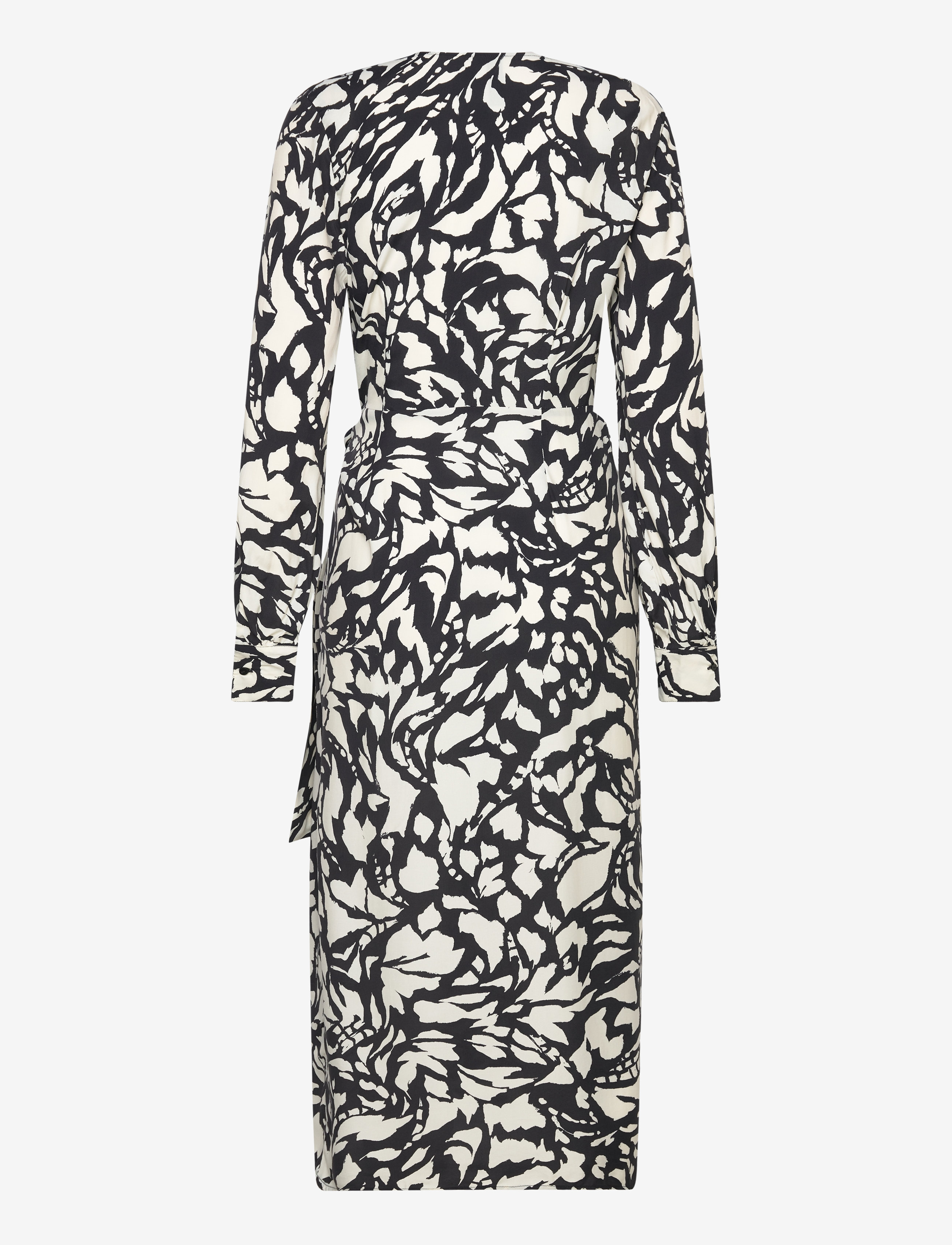 Mango - Print wrap dress - laveste priser - black - 1