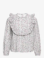 Floral print blouse - LIGHT BEIGE