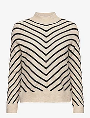 Mango - Stripe-print sweater with Perkins neck - de laveste prisene - lt pastel grey - 0