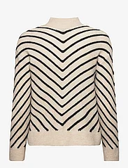 Mango - Stripe-print sweater with Perkins neck - de laveste prisene - lt pastel grey - 1