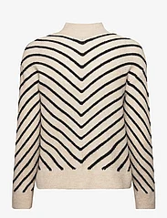 Mango - Stripe-print sweater with Perkins neck - lägsta priserna - lt pastel grey - 1