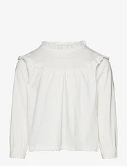 Mango - Long -sleeved t-shirt with ruffles - langærmede t-shirts - natural white - 0