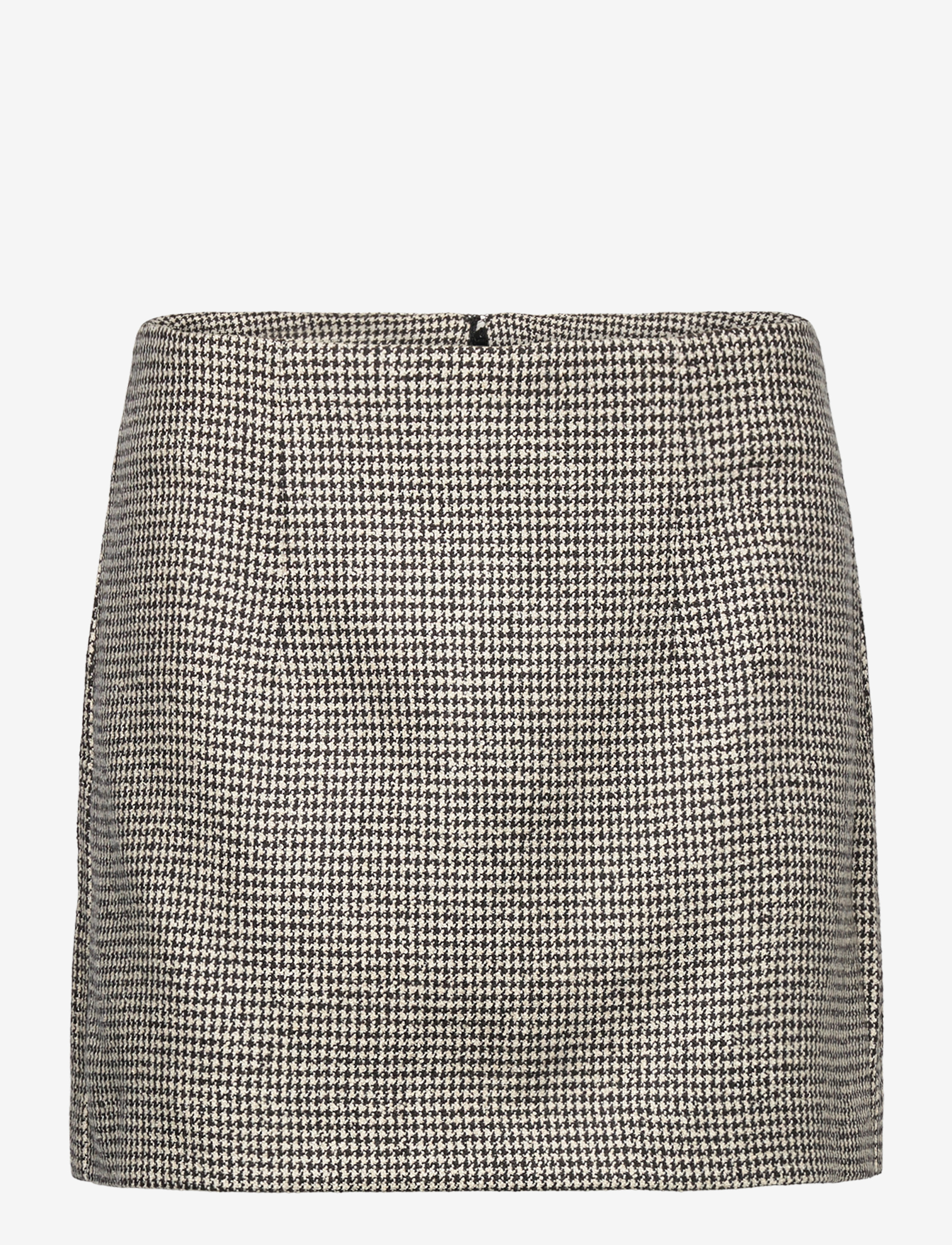 MANGO Houndstooth Straight Mini-Rock Schwarz - 36 - Damen
