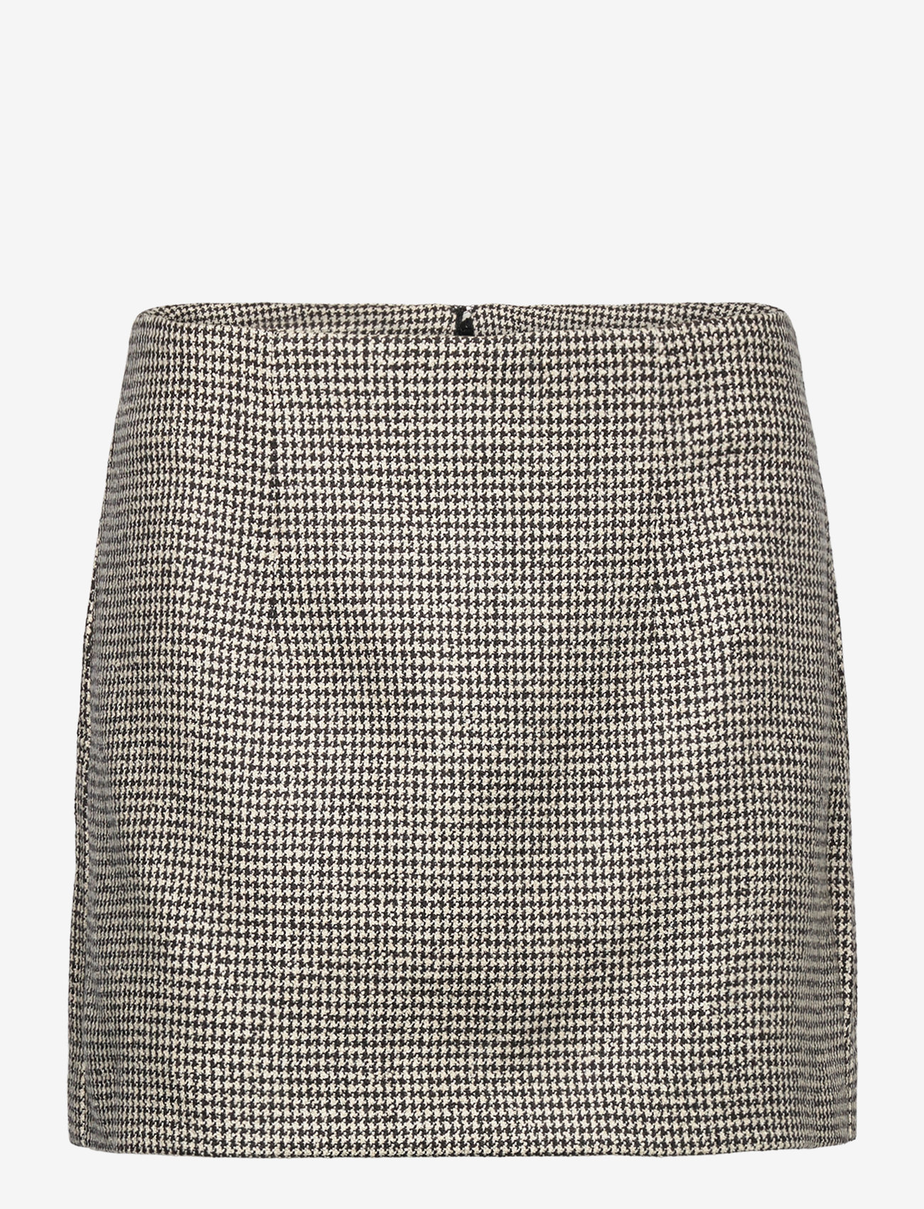 Mango - Houndstooth straight mini-skirt - laveste priser - black - 0