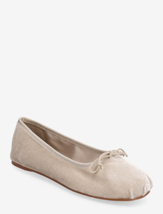 Ballerina shoes with velvet bow, Mango