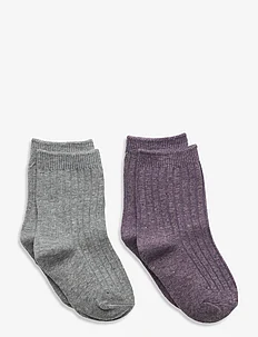 2 knit socks pack, Mango