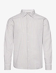 Mango - Stretch fabric slim-fit striped shirt - casual skjorter - grey - 0