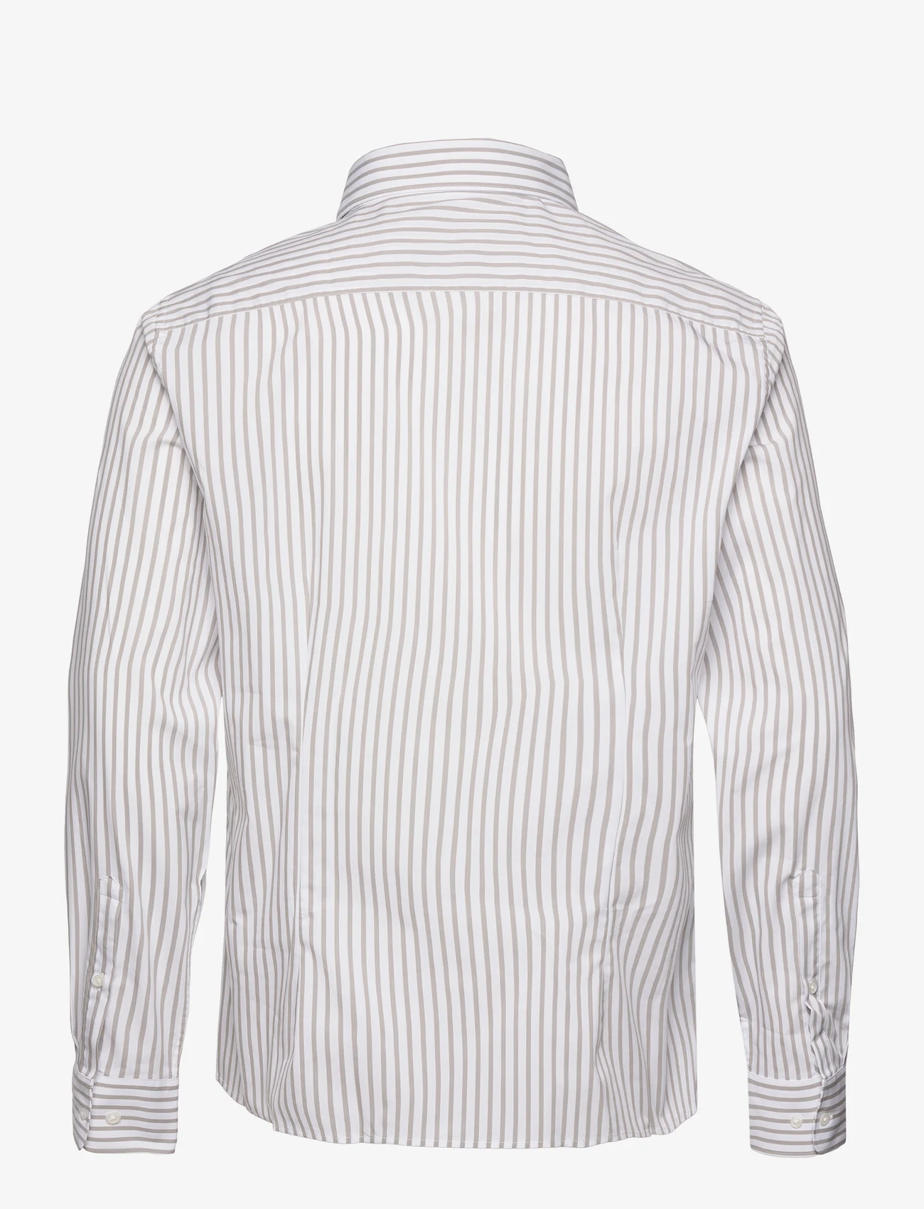 Mango - Stretch fabric slim-fit striped shirt - casual skjorter - grey - 1