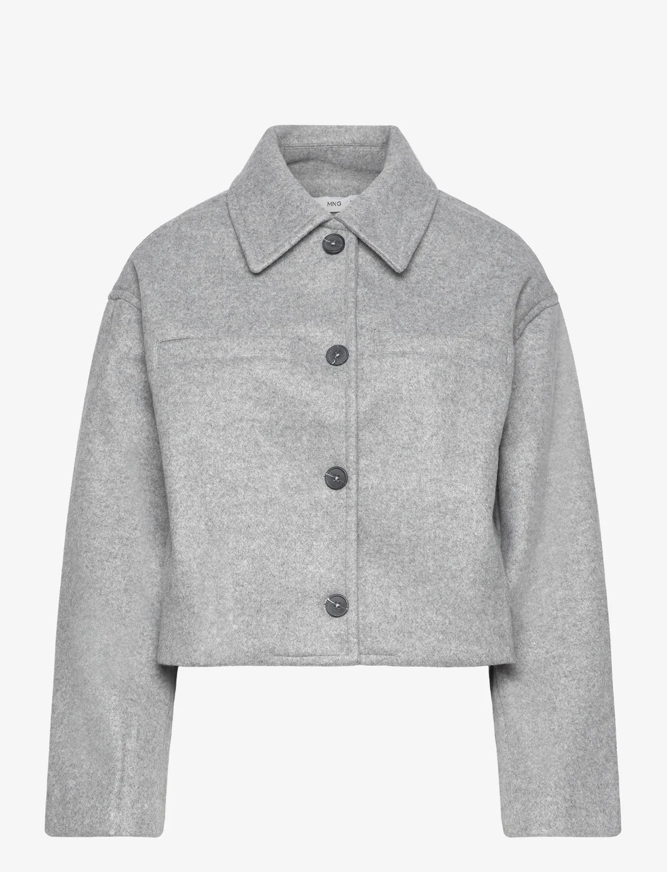 Mango - Buttoned jacket with pockets - festkläder till outletpriser - medium grey - 0