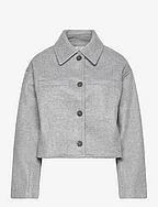 Buttoned jacket with pockets - MEDIUM GREY