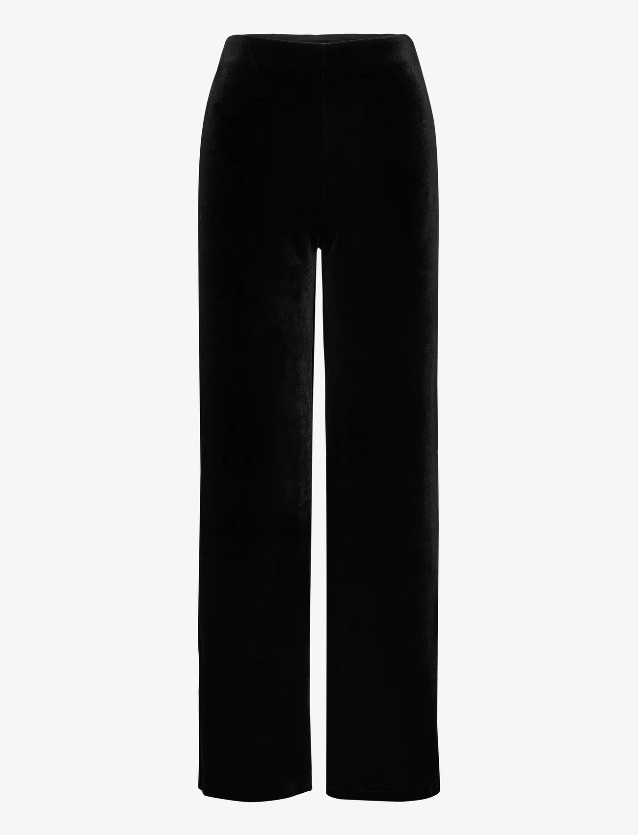Mango - Velvet wideleg trousers - laveste priser - black - 0