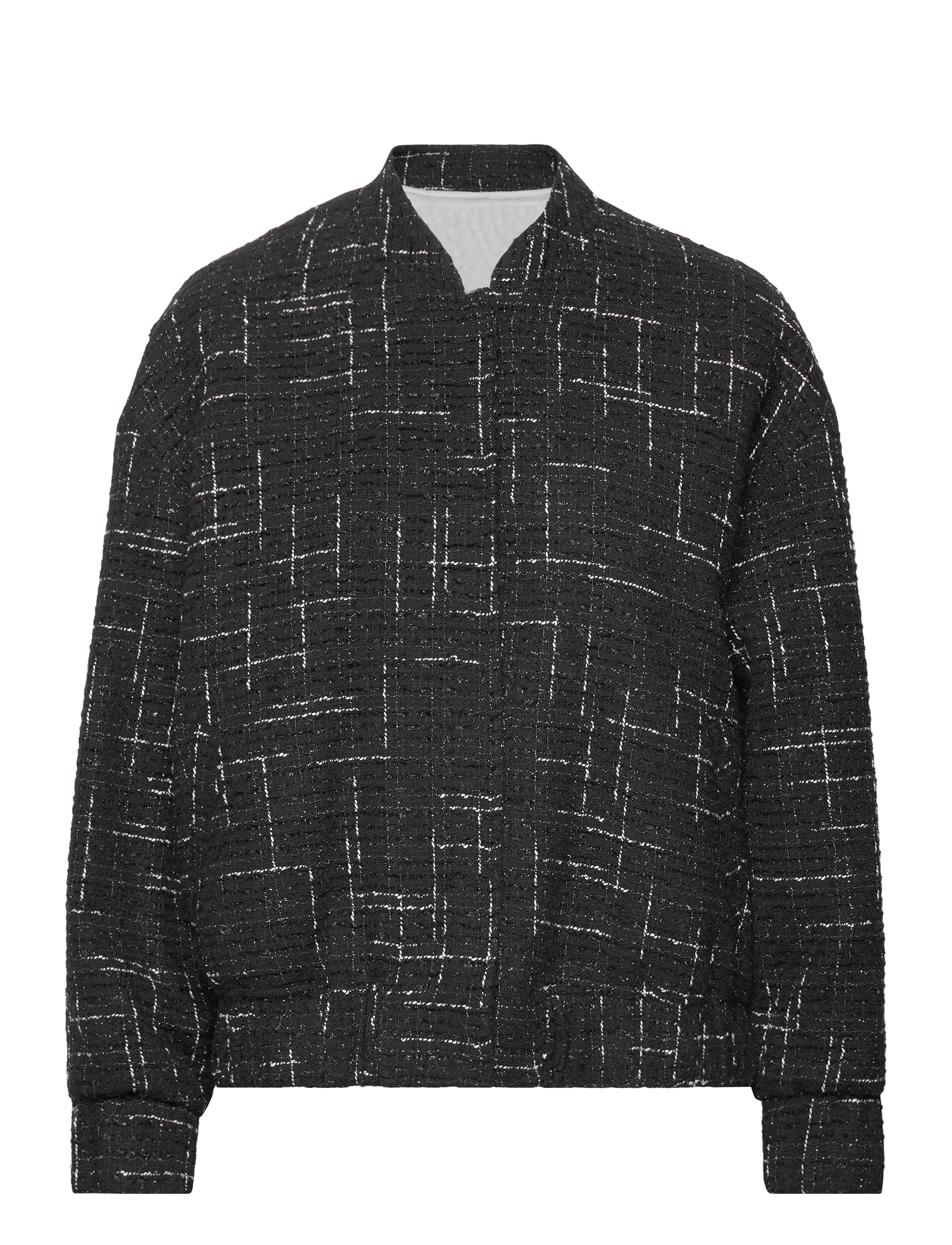 Mango Tweed Bomber Jacket, S, Black, Jakker > Bomberjakker, Dame
