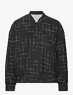 Tweed bomber jacket - BLACK