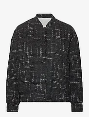 Mango - Tweed bomber jacket - forårsjakker - black - 0