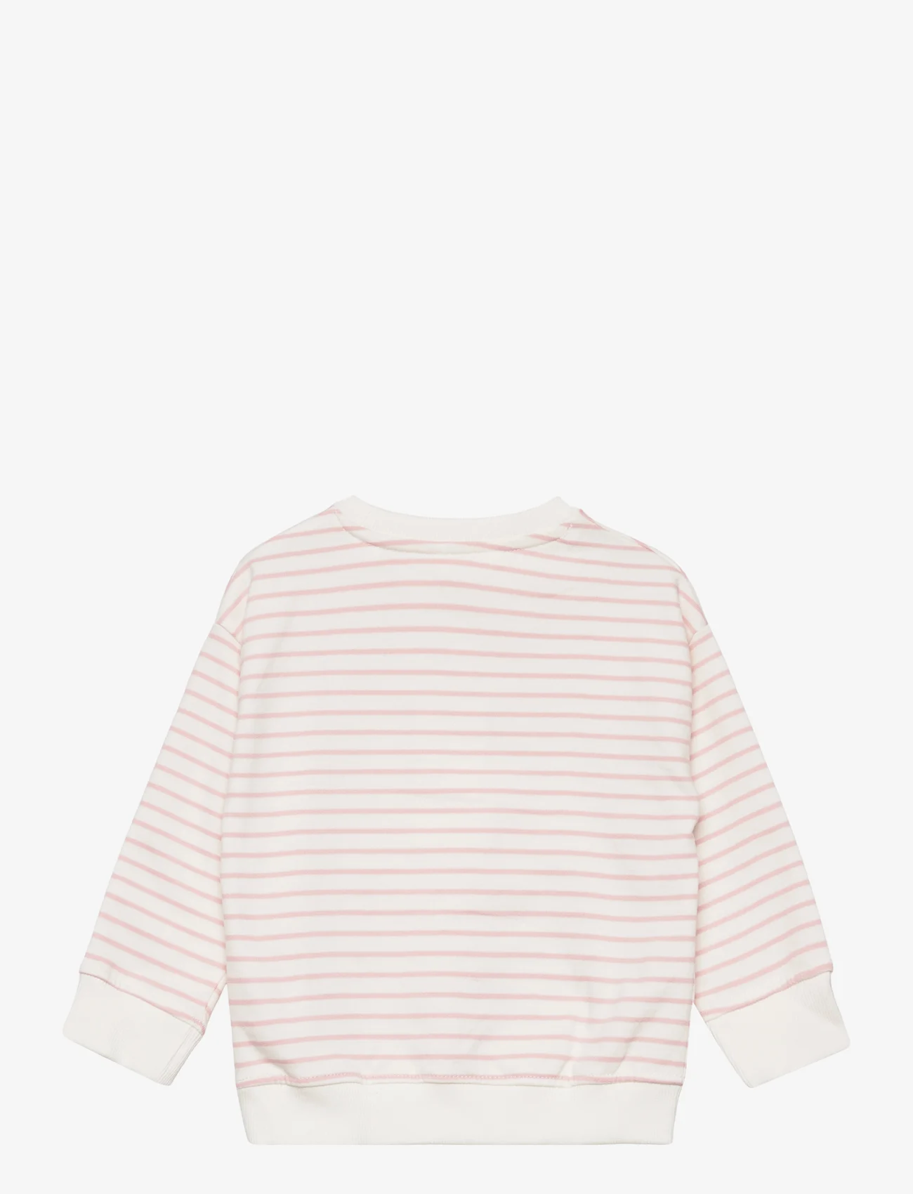 Mango - Striped cotton-blend sweatshirt - sweatshirts - pink - 1