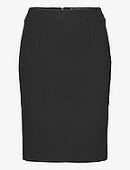 Pencil skirt with Rome-knit opening - BLACK
