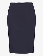 Pencil skirt with Rome-knit opening - NAVY