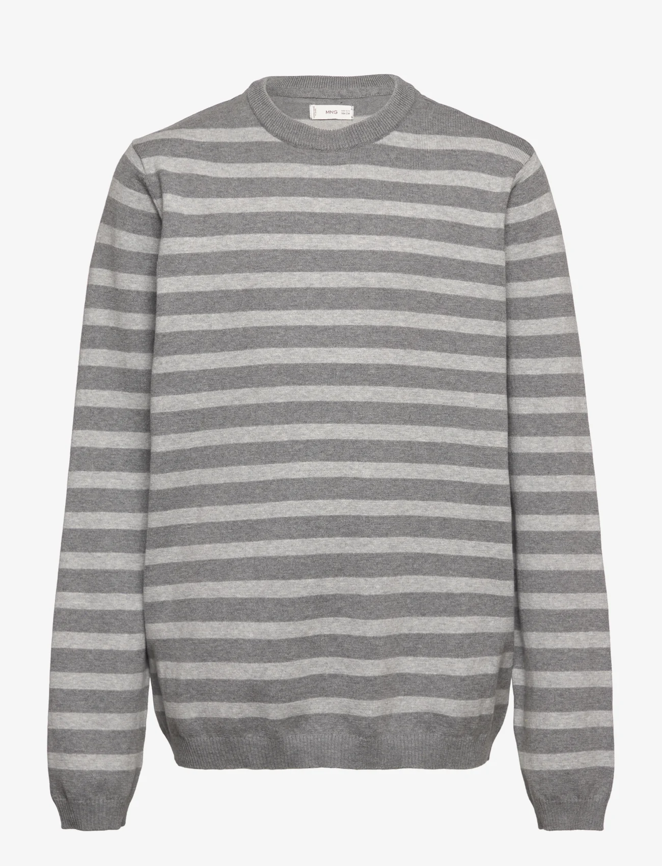 Mango - Striped knit sweater - tröjor - grey - 0