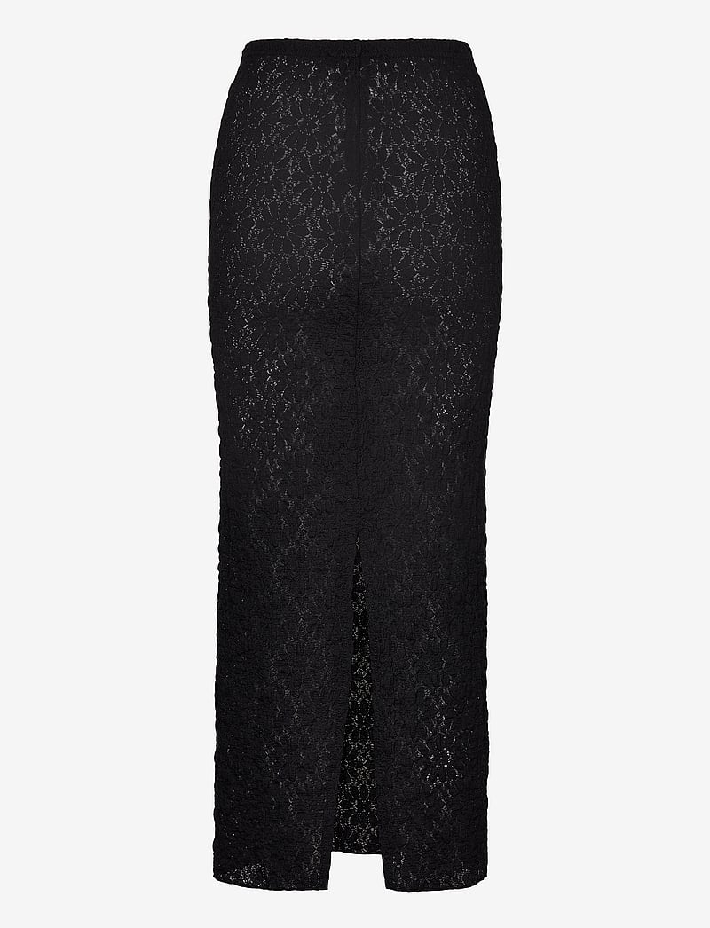Mango - Open textured skirt - strickröcke - black - 1