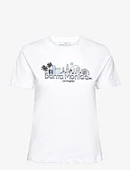 Printed cotton-blend T-shirt - WHITE