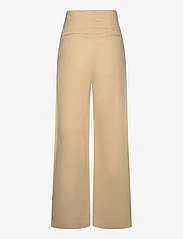 Mango - Paperbag trousers with belt - leveälahkeiset housut - light beige - 1
