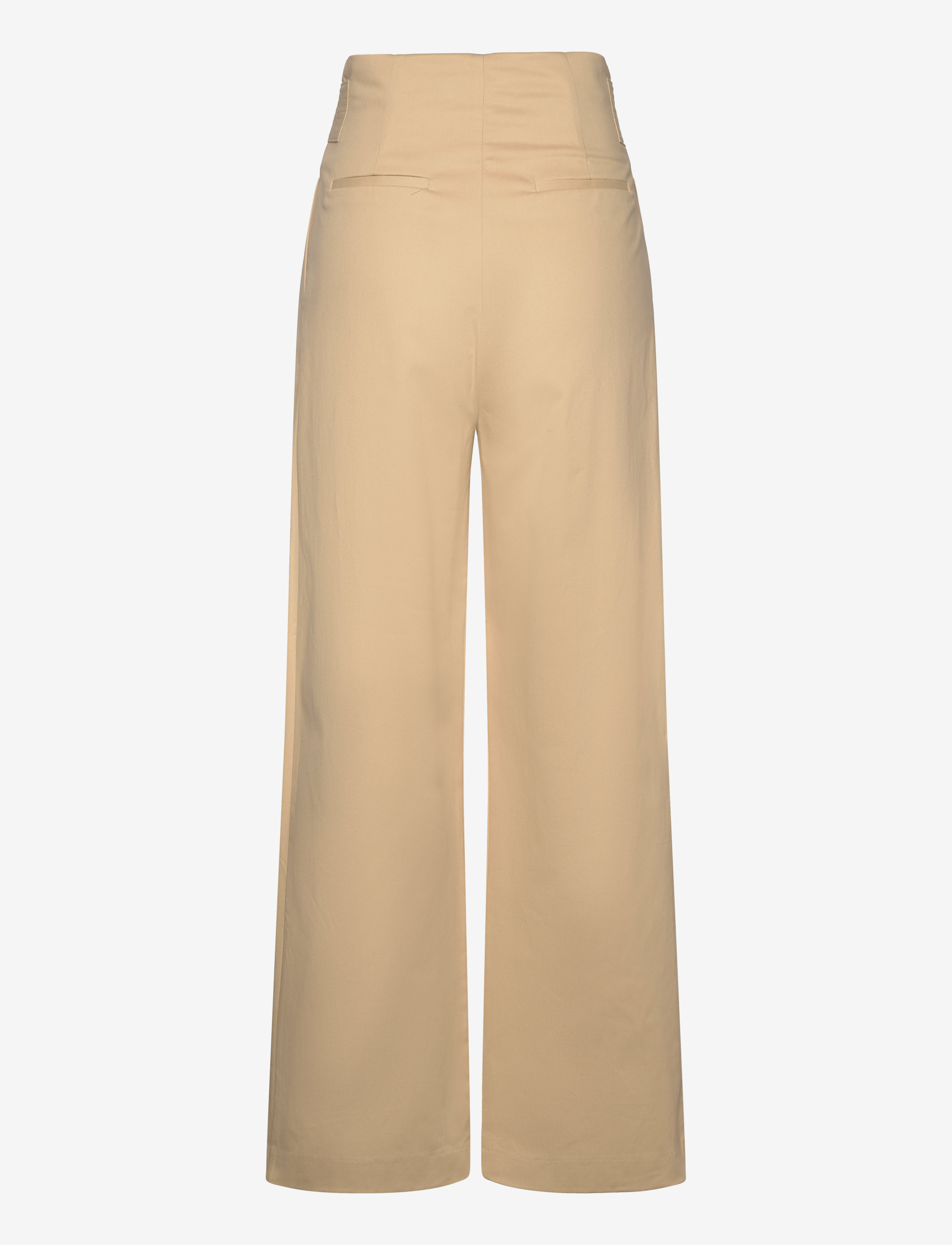 Mango - Paperbag trousers with belt - light beige - 1