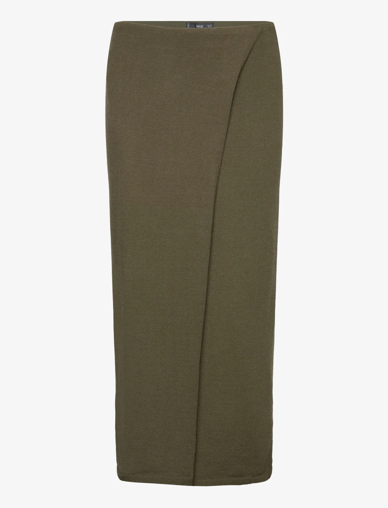Mango - Knit wrap skirt - festtøj til outletpriser - beige - khaki - 0