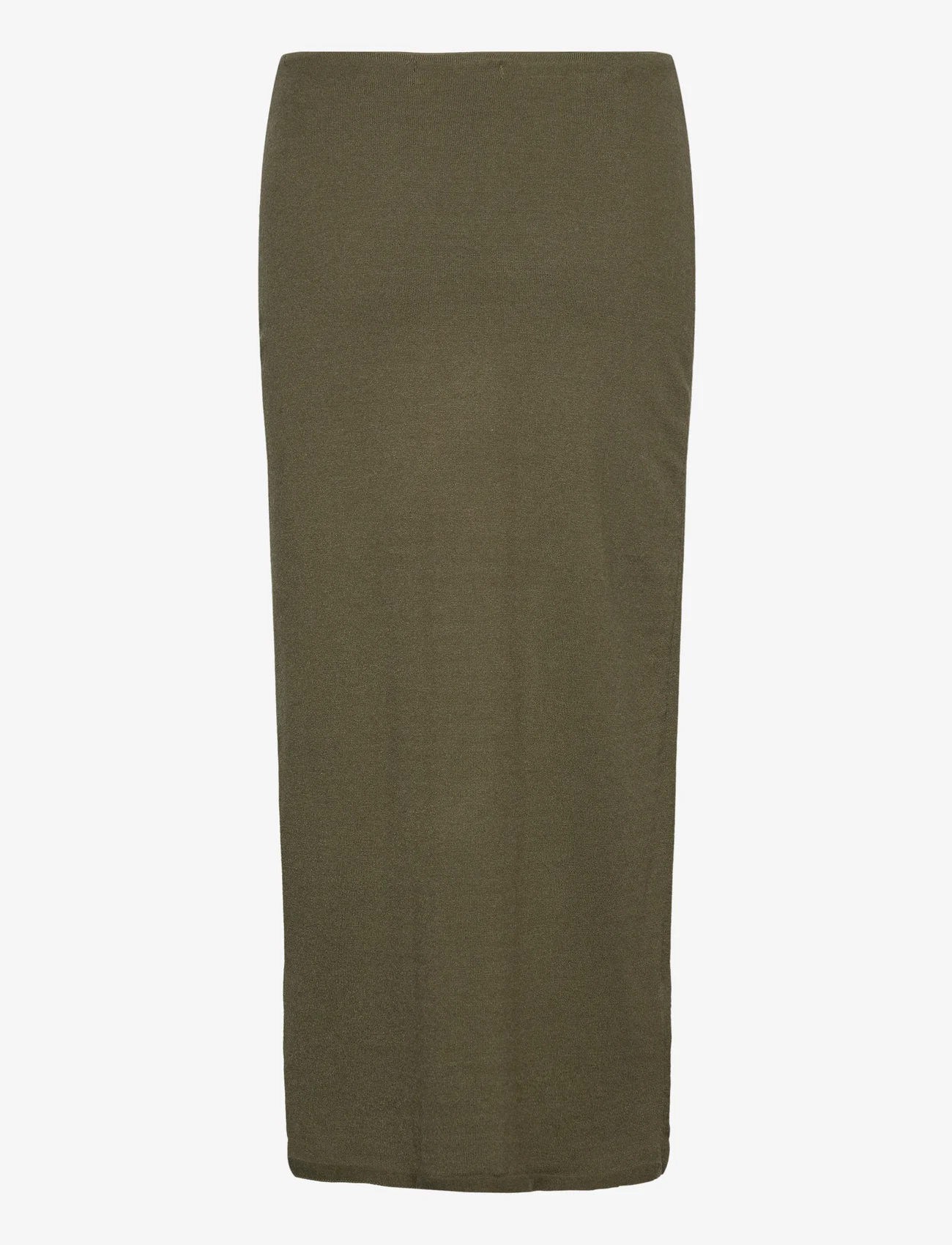 Mango - Knit wrap skirt - festtøj til outletpriser - beige - khaki - 1