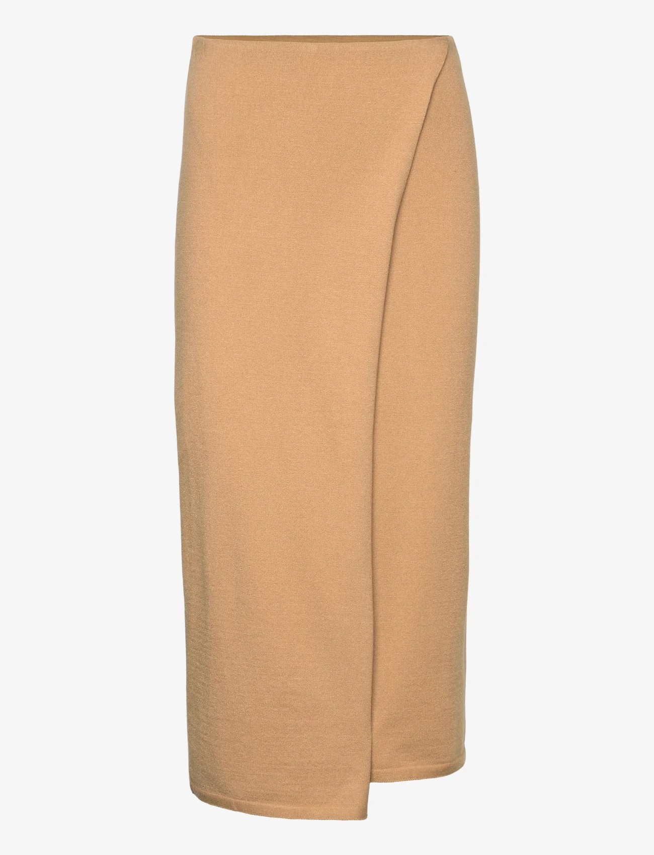 Mango - Knit wrap skirt - festtøj til outletpriser - medium brown - 0