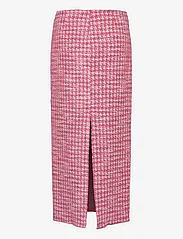 Mango - Houndstooth tweed skirt - midiskjørt - pink - 1
