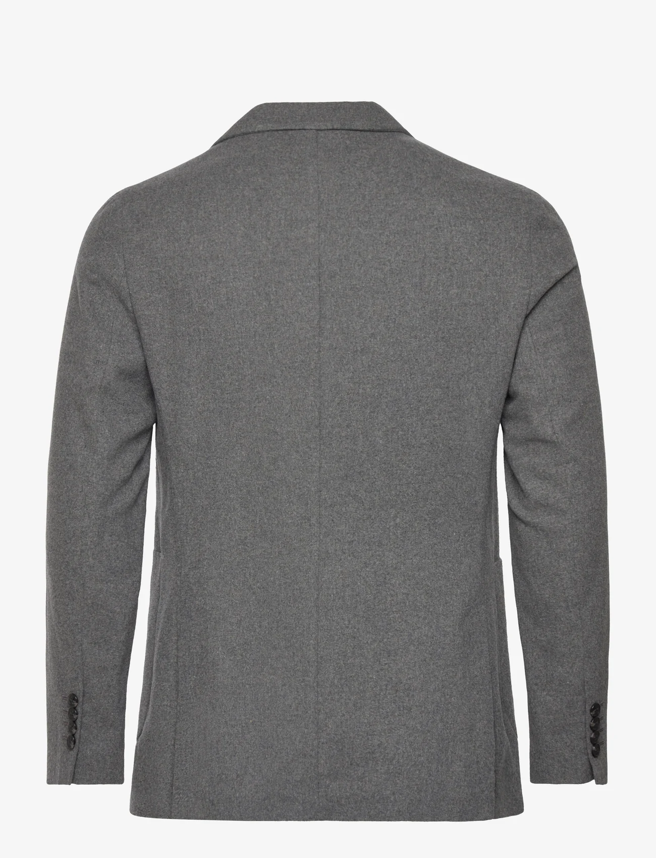 Mango - Slim fit flecked wool blazer - dubbelknäppta kavajer - grey - 1