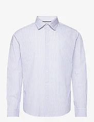 Mango - Stretch fabric slim-fit striped shirt - avslappede skjorter - medium blue - 0